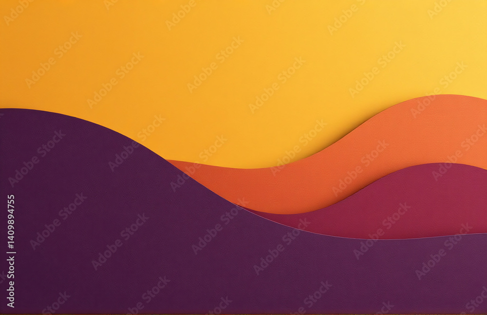 Aufkleber a gradient combination of dark mustard and deep purple colors overlays a yellow brown abstract matte