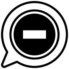 Censorship. Outlined stroke vector icon with black-filled details.