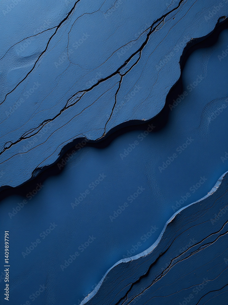 Aufkleber a navy blue stone texture serves as an elegant backdrop in this composition that features a bold abs