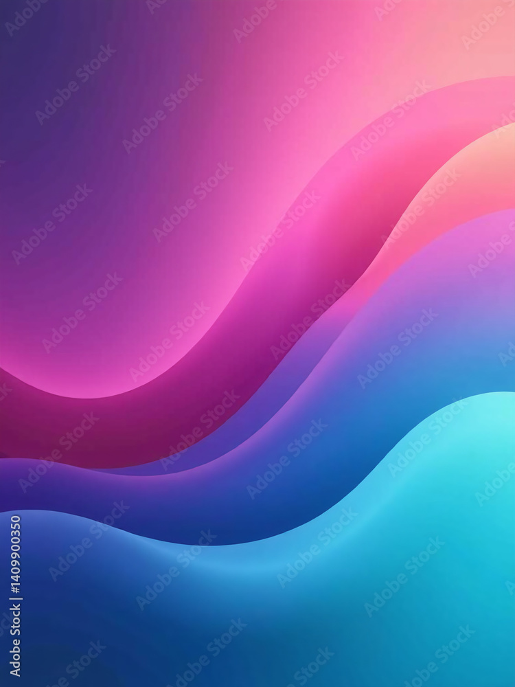 Poster A Vibrant And Colorful Design Featuring A Beautiful Background With A Gradient Of Purples, Pinks, Blues, And Teals.