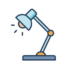 Desk Lamp Icon Representing Task Lighting and Workspace Illumination