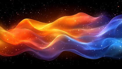 Obraz premium Abstract glowing waves in space