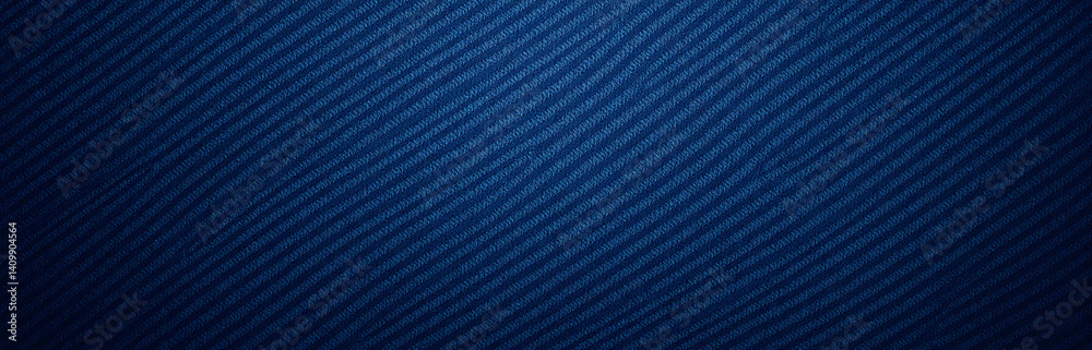 Poster Abstract Denim Background Featuring Navy Blue Tone With Textured Weave And Open Space For Creative Design Elements.