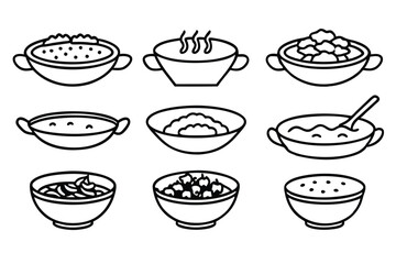 lam chowder artistic line drawing of creamy soup