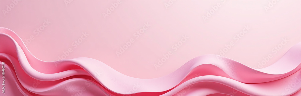 Aufkleber beautiful pink abstract background with soft wavy folds and a large open space for romantic designs 