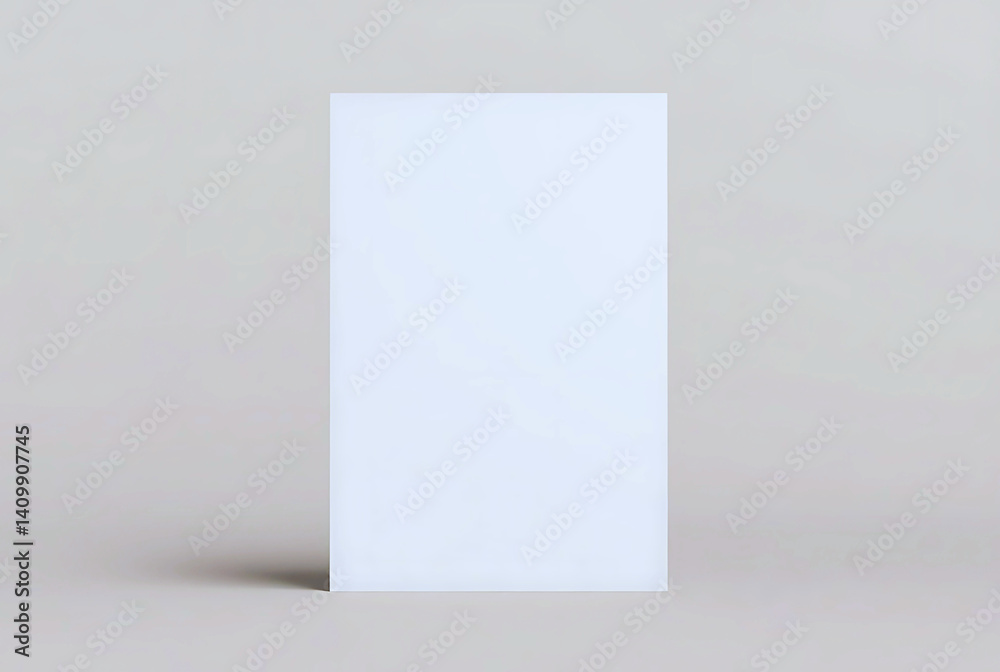 Wall mural a4 broua4 brouchure mock up. a3 half-fold blank template design. flyer with copy space. realistic 3d