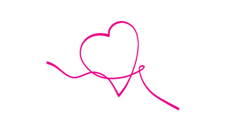 Symbol heart line art