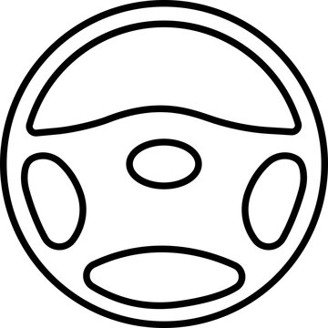 recommend clip art: Car, automobile steering or driving wheel line icon isolated on transparent background.