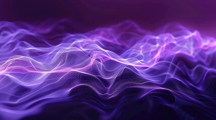 Fototapeta premium Abstract purple color wave flowing express the energetic ripple. Seamless texture of vividness curve swirling convey sense of harmony and wonderful scene perfect for effect and graphic design. AIG51.