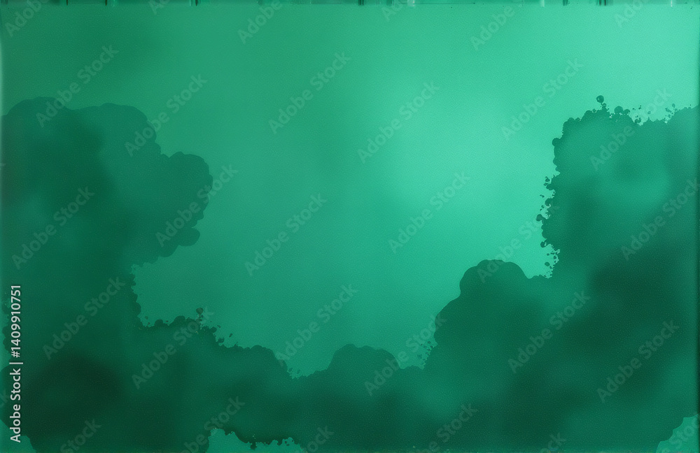 Poster Dark Emerald Green Dominates The Abstract Watercolor Background Allowing Ample Space For Creative Artistic Expression And Design Placement.