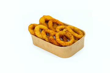 onion rings white background