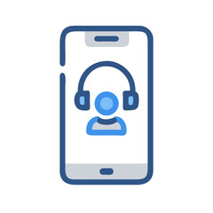 Smartphone with Customer Support Icon Representing Mobile Help or Service Assistance