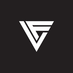 Letter FV vector trendy logo design.