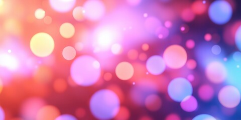 Fototapeta premium A vibrant, colorful background with blurred circles in various sizes, creating a dreamy and festive atmosphere.
