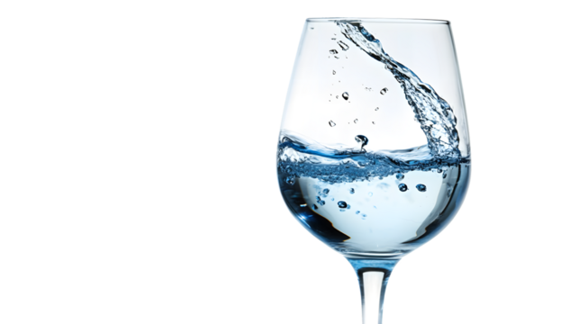 Crystal Clear Water Glass on White Background - Professional Drink Photography