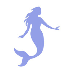 Colored Mermaid Vector Icon