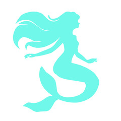 Colored Mermaid Vector Icon