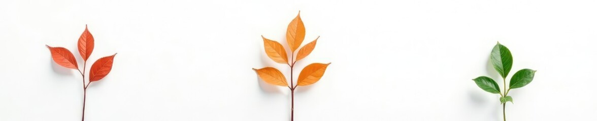 Naklejka premium Colorful plant isolated on pure white background, minimalist, simple, plant
