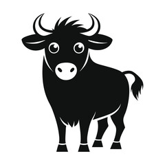 Cute cartoon bull icon