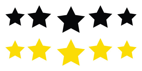 Five star rating symbol vector illustration isolated on white background 