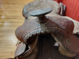 A city bell tower at dusk