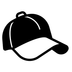 Baseball cap solid icon, sport headwear concept. Vector graphics. Sportsman hat sign on white background, glyph style mobile or design.
