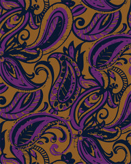 paisley textile pattern design texture,paisley textile pattern design, Magical Traditional Paisleys Seamless Pattern for wallpaper design or fabric textile printing.