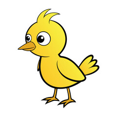 Cute Yellow Cartoon Chick