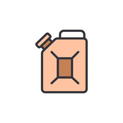 Fototapeta premium Jerry can colored icons, minimalist vector illustration ,simple transparent graphic element .Isolated on white background