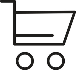 shopping cart  line icon vector on white background.