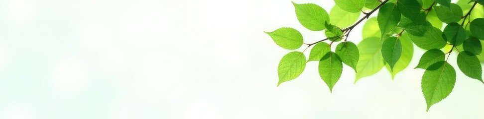 Fototapeta premium Leafy tree on a white background with subtle gradient, gradient, tree leaves green color subtle gradient foliage leafy branches