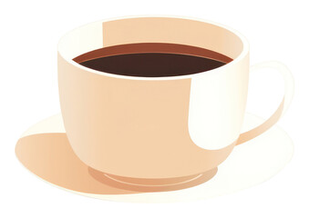 Obraz premium PNG Cup saucer coffee drink.