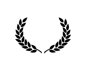 Black laurel wreath icon. Icon laurel wreath vector design and illustration.  © BlazingDesigns