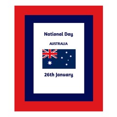 Greeting card of Australia national day. Vector illustration 