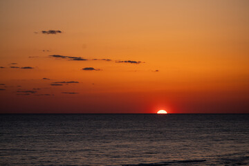 sunset on the sea