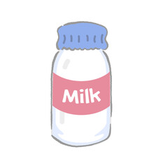 glass bottle of milk