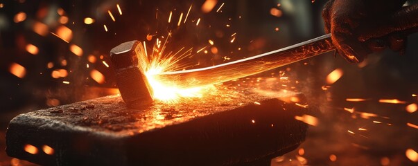 Forging sparks of steel in the heart of fire...