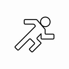 Person running fitness sport icon vector sign