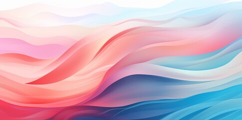Fototapeta premium Serene Pastel Waves Abstract Background
