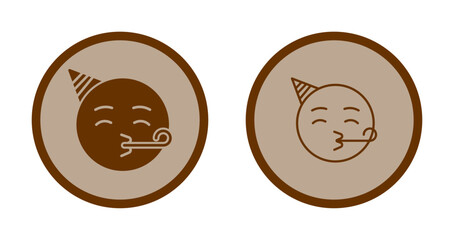 Partying Face Icon Design