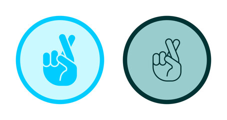 Crossed Fingers Icon Design