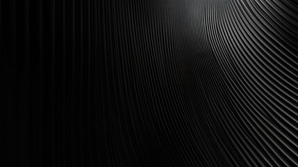 Dark Rippled Metallic Texture, Abstract Shiny Metal Background, Curving Linear Pattern