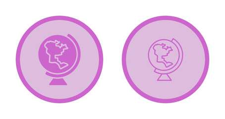 Earth Globe Americas Icon Design