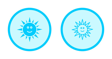 Sun with Face Icon Design