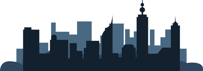 Fototapeta premium City Skyline Silhouette