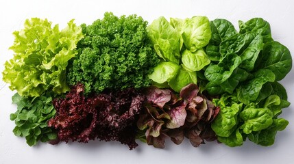 Fresh, vibrant assortment of leafy greens