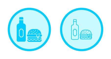 Obraz premium Wine and Food Pairing Icon Design