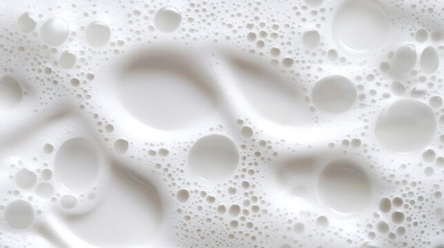 White foam texture creating interesting patterns with bubbles