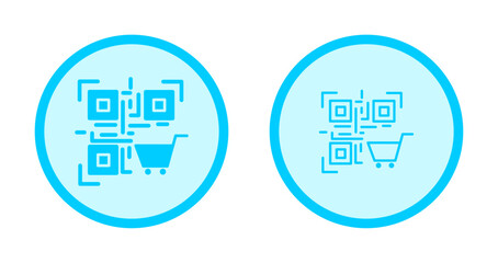 QR Code Shopping Icon Design
