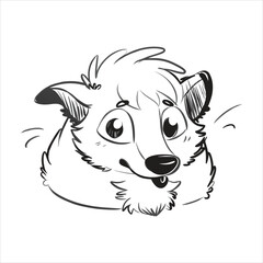 Cute cartoon animal vector illustration 